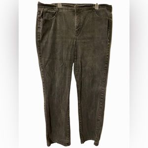 Gloria Vanderbilt  Charcoal Gray Straight Jeans Plus Size 20W Alana Stretch